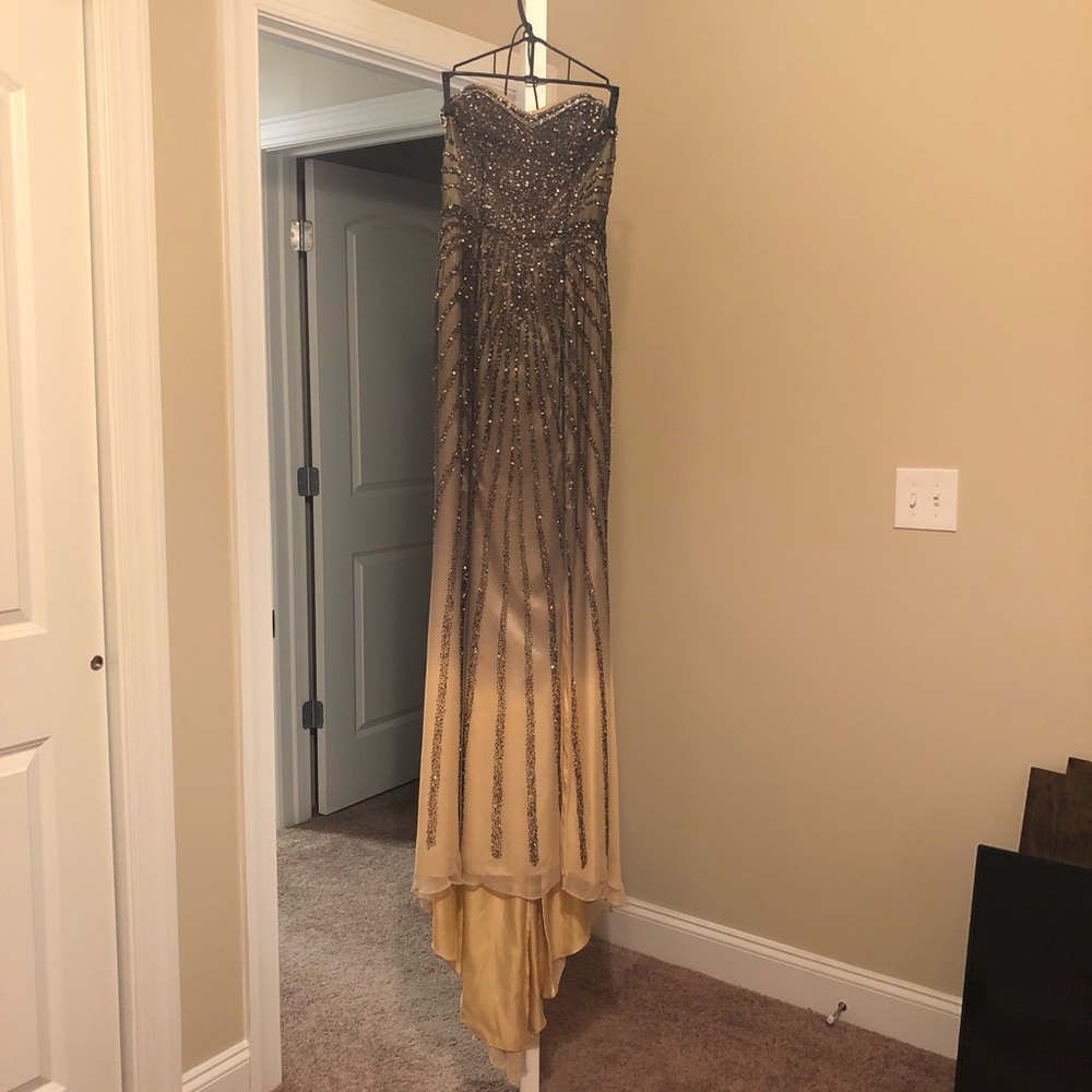 Alyce Paris Designs Beaded Silk Ombré Gown Prom